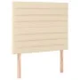 Box spring bed mattress and LED lights cream fabric 80x200 cm by , Beds and slatted bases - Ref: Foro24-3135474, Price: 336,2...