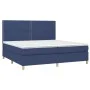Box spring bed mattress and LED lights blue fabric 200x200 cm by , Beds and slatted bases - Ref: Foro24-3135387, Price: 619,2...