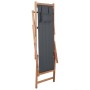 Klappbarer Strandstuhl aus grauem Stoff und Holzstruktur von vidaXL, Gartenstühle - Ref: Foro24-43997, Preis: 64,29 €, Rabatt: %