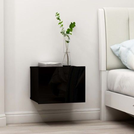 Mesitas de noche 2 uds madera contrachapada negro 40x30x30 cm de vidaXL, Mesitas de noche - Ref: Foro24-801056, Precio: 60,79...