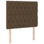 Box spring bed with dark brown fabric mattress 100x200 cm by , Beds and slatted bases - Ref: Foro24-3136816, Price: 425,62 €,...