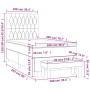 Boxspringbett mit dunkelbrauner Stoffmatratze 100x200 cm von , Betten und Lattenroste - Ref: Foro24-3136816, Preis: 424,83 €,...