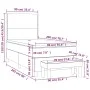 Box spring bed with dark gray fabric mattress 90x200 cm by , Beds and slatted bases - Ref: Foro24-3137046, Price: 364,20 €, D...