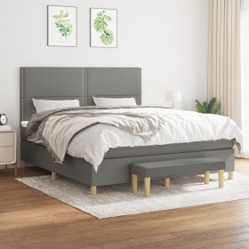 Boxspringbett mit dunkelgrauer Stoffmatratze 160x200 cm von , Betten und Lattenroste - Ref: Foro24-3137086, Preis: 581,10 €, ...