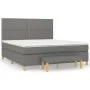Box spring bed with dark gray fabric mattress 160x200 cm by , Beds and slatted bases - Ref: Foro24-3137086, Price: 572,04 €, ...