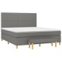 Box spring bed with dark gray fabric mattress 160x200 cm by , Beds and slatted bases - Ref: Foro24-3137086, Price: 581,56 €, ...