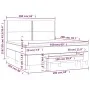 Box spring bed with dark gray fabric mattress 160x200 cm by , Beds and slatted bases - Ref: Foro24-3137086, Price: 572,04 €, ...