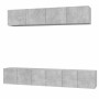 Set de muebles de TV 5 pzas madera contrachapada gris hormigón
