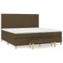 Box spring bed with dark brown fabric mattress 200x200 cm by , Beds and slatted bases - Ref: Foro24-3137264, Price: 746,47 €,...