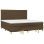 Box spring bed with dark brown fabric mattress 200x200 cm by , Beds and slatted bases - Ref: Foro24-3137264, Price: 742,44 €,...