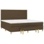 Box spring bed with dark brown fabric mattress 200x200 cm by , Beds and slatted bases - Ref: Foro24-3137264, Price: 746,47 €,...