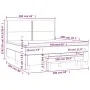 Box spring bed with pink velvet mattress 160x200 cm by , Beds and slatted bases - Ref: Foro24-3137796, Price: 556,67 €, Disco...