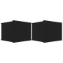 Mesitas de noche 2 uds madera contrachapada negro 40x30x30 cm de vidaXL, Mesitas de noche - Ref: Foro24-801056, Precio: 60,79...