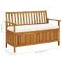 Gartenbank mit Stauraum aus massivem Akazienholz, 120 x 63 x 84 cm von vidaXL, Gartenbänke - Ref: Foro24-44126, Preis: 200,79...
