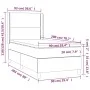 Box spring bed with mattress and LED lights taupe gray fabric 90x200 cm by , Beds and slatted bases - Ref: Foro24-3138769, Pr...
