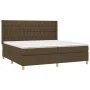 Box spring bed mattress LED lights dark brown fabric 200x200 cm by , Beds and slatted bases - Ref: Foro24-3139144, Price: 729...