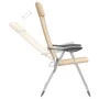 Klappbare Campingstühle 4 Einheiten aus cremefarbenem Aluminium von vidaXL, Campingmöbel - Ref: Foro24-44309, Preis: 201,24 €...