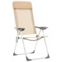 Klappbare Campingstühle 4 Einheiten aus cremefarbenem Aluminium von vidaXL, Campingmöbel - Ref: Foro24-44309, Preis: 201,24 €...