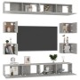 Juego de muebles de salón 8 piezas gris hormigón en Muebles TV | Comprar online en Foro24