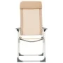 Klappbare Campingstühle 4 Einheiten aus cremefarbenem Aluminium von vidaXL, Campingmöbel - Ref: Foro24-44309, Preis: 201,24 €...