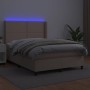 Boxspringbett LED Matratze Cappuccino Kunstleder 140x200cm von , Betten und Lattenroste - Ref: Foro24-3139330, Preis: 493,37 ...