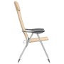 Klappbare Campingstühle 4 Einheiten aus cremefarbenem Aluminium von vidaXL, Campingmöbel - Ref: Foro24-44309, Preis: 204,02 €...