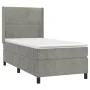 Boxspringbett mit Matratze und hellgrauem LED-Samt 80x200 cm von , Betten und Lattenroste - Ref: Foro24-3139469, Preis: 322,6...