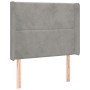 Cama box spring colchón y LED terciopelo gris claro 80x200 cm de , Camas y somieres - Ref: Foro24-3139469, Precio: 328,90 €, ...