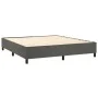 Box spring bed with mattress and LED dark gray velvet 160x200 cm by , Beds and slatted bases - Ref: Foro24-3139512, Price: 51...