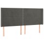 Box spring bed with mattress and LED dark gray velvet 160x200 cm by , Beds and slatted bases - Ref: Foro24-3139512, Price: 53...