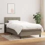 Box spring bed with taupe gray fabric mattress 90x190 cm by , Beds and slatted bases - Ref: Foro24-3140021, Price: 314,19 €, ...