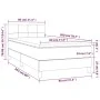 Box spring bed with cream fabric mattress 80x200 cm by , Beds and slatted bases - Ref: Foro24-3140014, Price: 313,08 €, Disco...