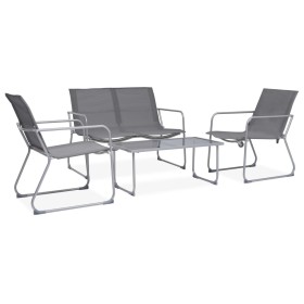 Garden furniture set 4 pieces gray fabric and steel by vidaXL, Garden sets - Ref: Foro24-44351, Price: 179,91 €, Discount: %