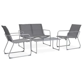 Garden furniture set 4 pieces gray fabric and steel by vidaXL, Garden sets - Ref: Foro24-44351, Price: 177,71 €, Discount: %