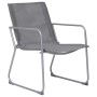Juego de muebles de jardín 4 piezas tela y acero gris de vidaXL, Conjuntos de jardín - Ref: Foro24-44351, Precio: 179,91 €