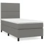 Box spring bed with dark gray fabric mattress 90x200 cm by , Beds and slatted bases - Ref: Foro24-3141666, Price: 337,29 €, D...