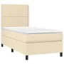 Box spring bed with cream fabric mattress 90x200 cm by , Beds and slatted bases - Ref: Foro24-3141670, Price: 309,13 €, Disco...