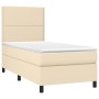 Boxspringbett mit cremefarbener Stoffmatratze 90x200 cm von , Betten und Lattenroste - Ref: Foro24-3141670, Preis: 315,99 €, ...