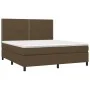 Box spring bed with dark brown fabric mattress 180x200 cm by , Beds and slatted bases - Ref: Foro24-3141716, Price: 572,68 €,...