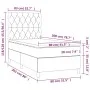 Box spring bed with cream fabric mattress 80x200 cm by , Beds and slatted bases - Ref: Foro24-3141974, Price: 329,86 €, Disco...