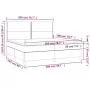 Box spring bed with cream fabric mattress 200x200 cm by , Beds and slatted bases - Ref: Foro24-3142286, Price: 582,29 €, Disc...