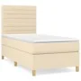 Box spring bed with cream fabric mattress 80x200 cm by , Beds and slatted bases - Ref: Foro24-3142374, Price: 323,75 €, Disco...