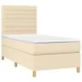 Box spring bed with cream fabric mattress 80x200 cm by , Beds and slatted bases - Ref: Foro24-3142374, Price: 323,75 €, Disco...