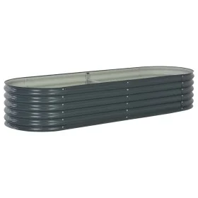 Gray galvanized steel flower bed 240x80x44 cm by vidaXL, Pots and planters - Ref: Foro24-45528, Price: 129,59 €, Discount: %
