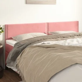 Headboards 2 units of pink velvet 80x5x78/88 cm by , Headboards and footboards - Ref: Foro24-345963, Price: 53,64 €, Discount: %