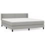 Box spring bed with light gray fabric mattress 180x200 cm by , Beds and slatted bases - Ref: Foro24-3129649, Price: 538,05 €,...