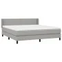Box spring bed with light gray fabric mattress 180x200 cm by , Beds and slatted bases - Ref: Foro24-3129649, Price: 543,48 €,...