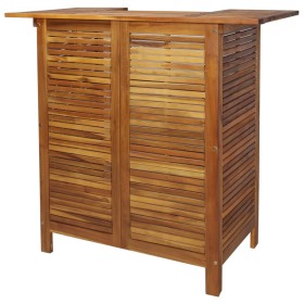Mesa alta de bar de madera de acacia maciza 110x50x105 cm