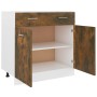 Unterschrank aus geräuchertem Eichensperrholz 80x46x81,5cm von , Küchenschränke - Ref: Foro24-815579, Preis: 102,77 €, Rabatt: %