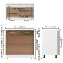 Unterschrank aus geräuchertem Eichensperrholz 80x46x81,5cm von , Küchenschränke - Ref: Foro24-815579, Preis: 101,37 €, Rabatt: %